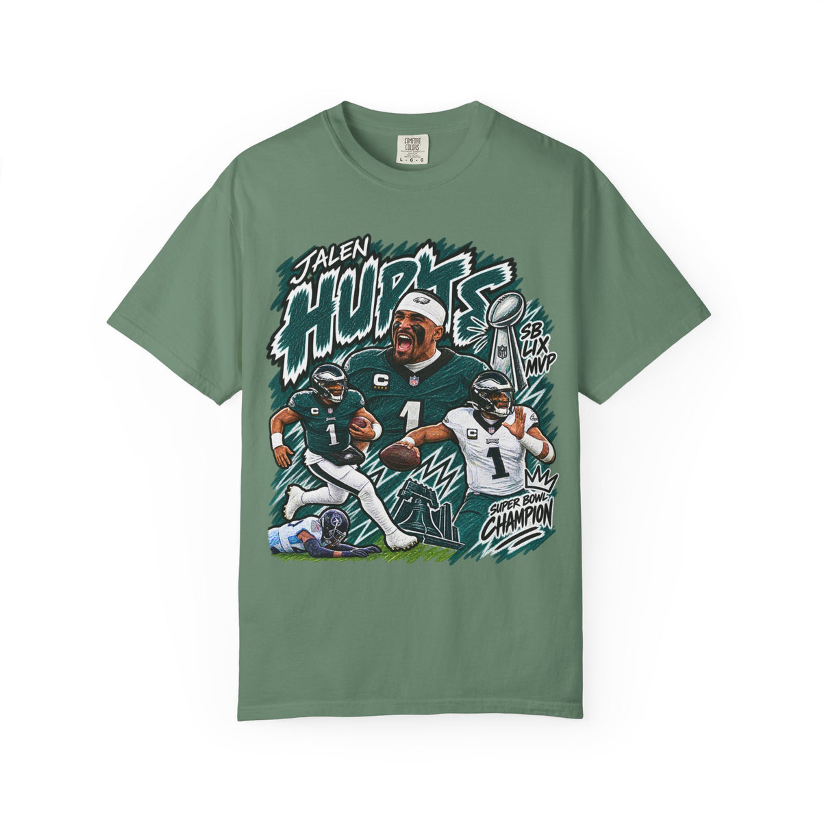 Jalen Hurts Graphic T-Shirt - Sunday Standouts Sketch Series