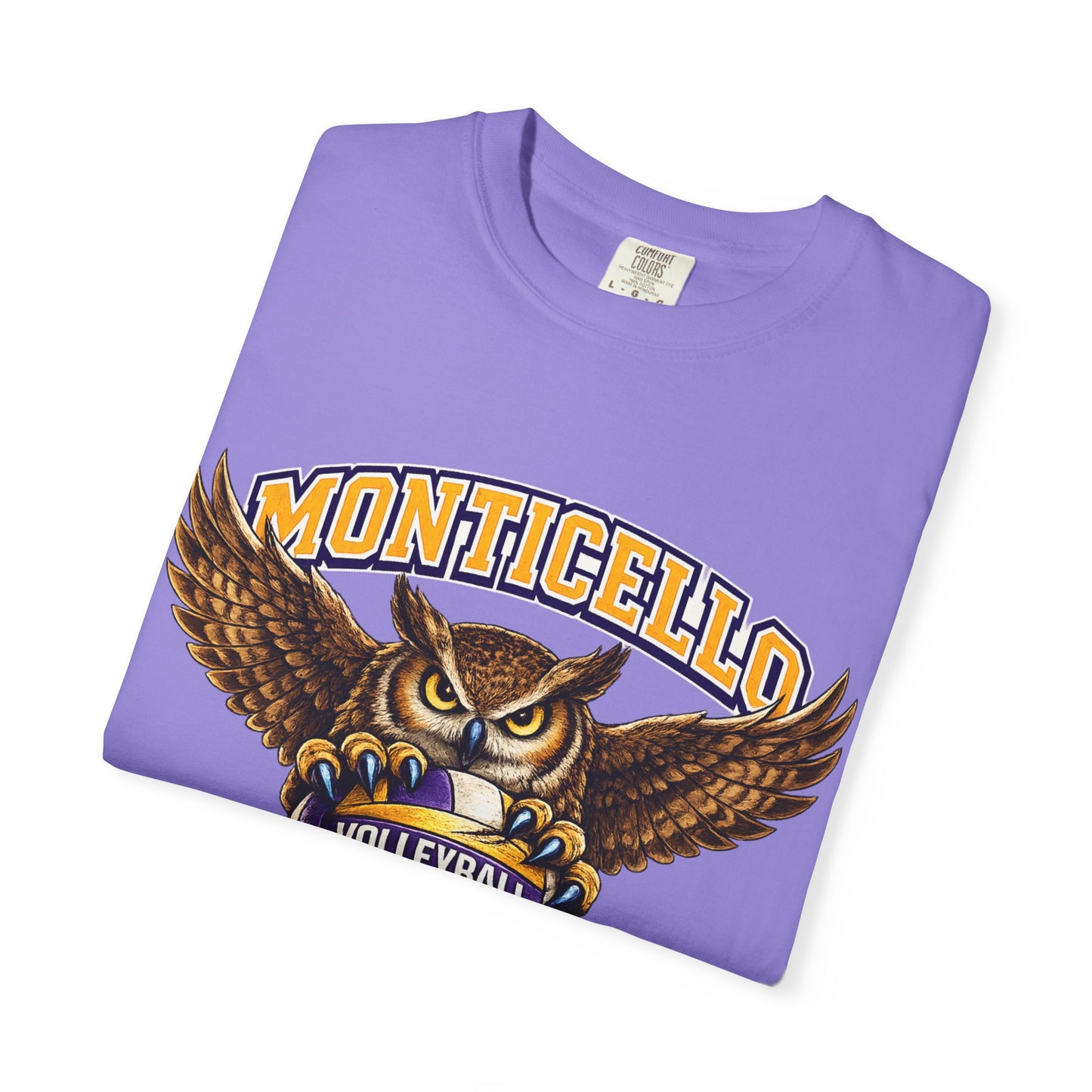 Monticello Sages Volleyball T-Shirt — Vintage Owl & Wings Team Tee