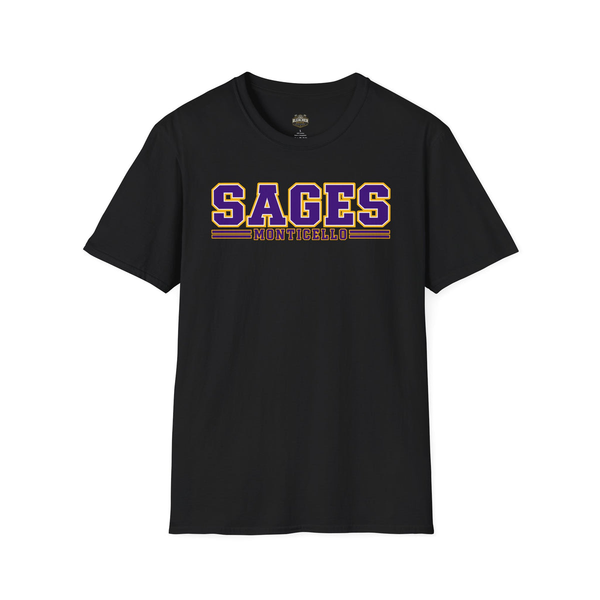 Sages Monticello Crew T‑Shirt — Classic Collegiate School Spirit Tee