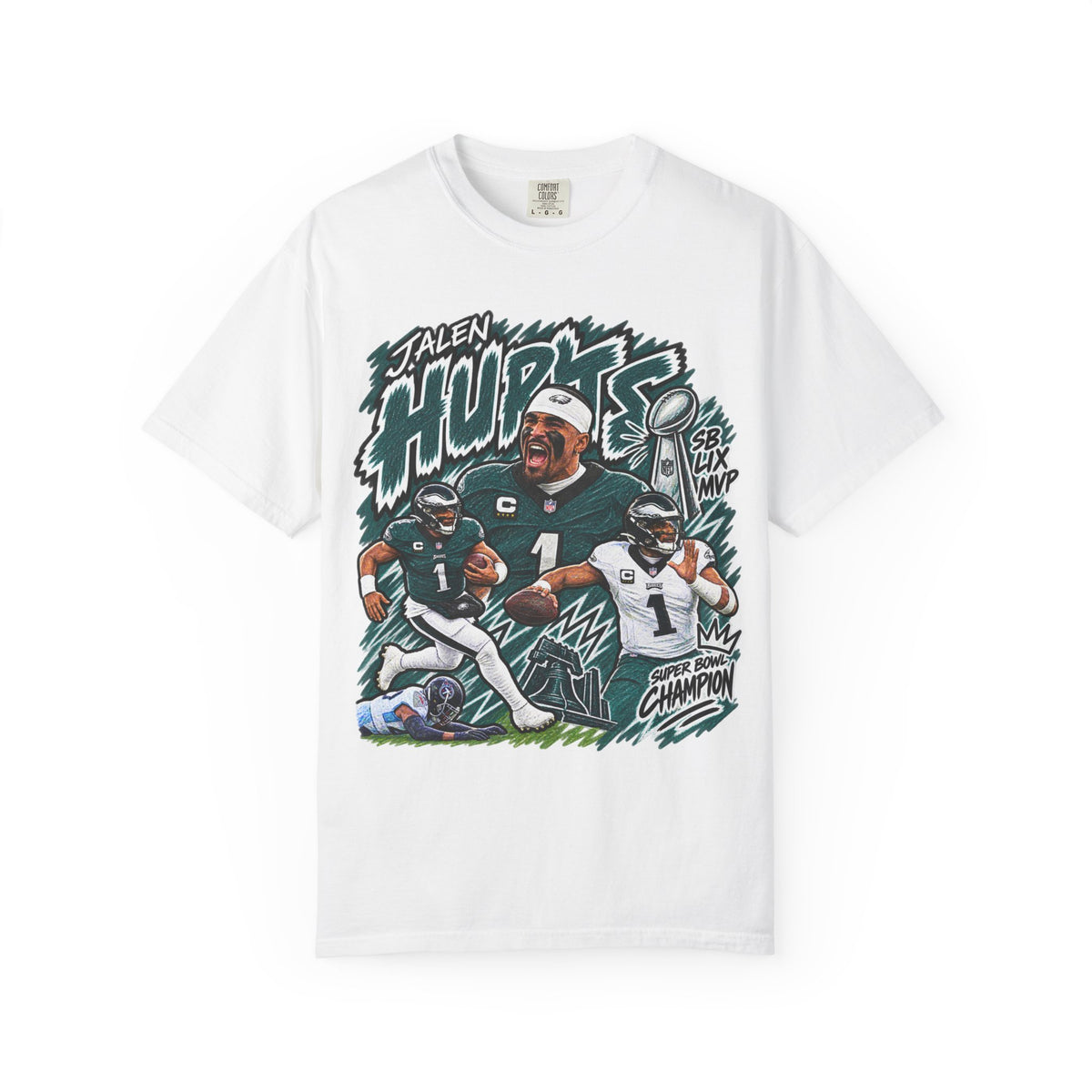 Jalen Hurts Graphic T-Shirt - Sunday Standouts Sketch Series