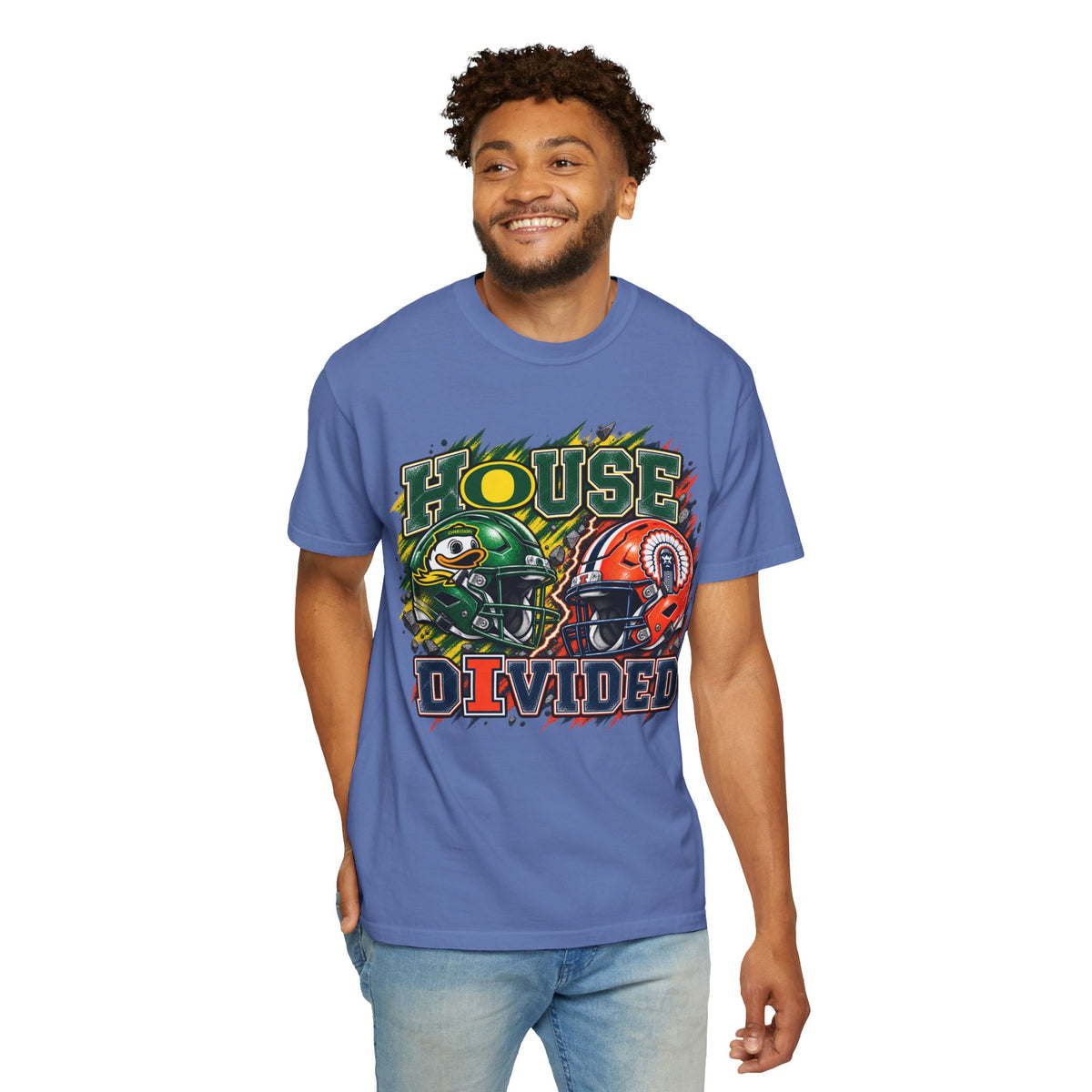 House Divided Football T-Shirt - Oregon vs. Illinois