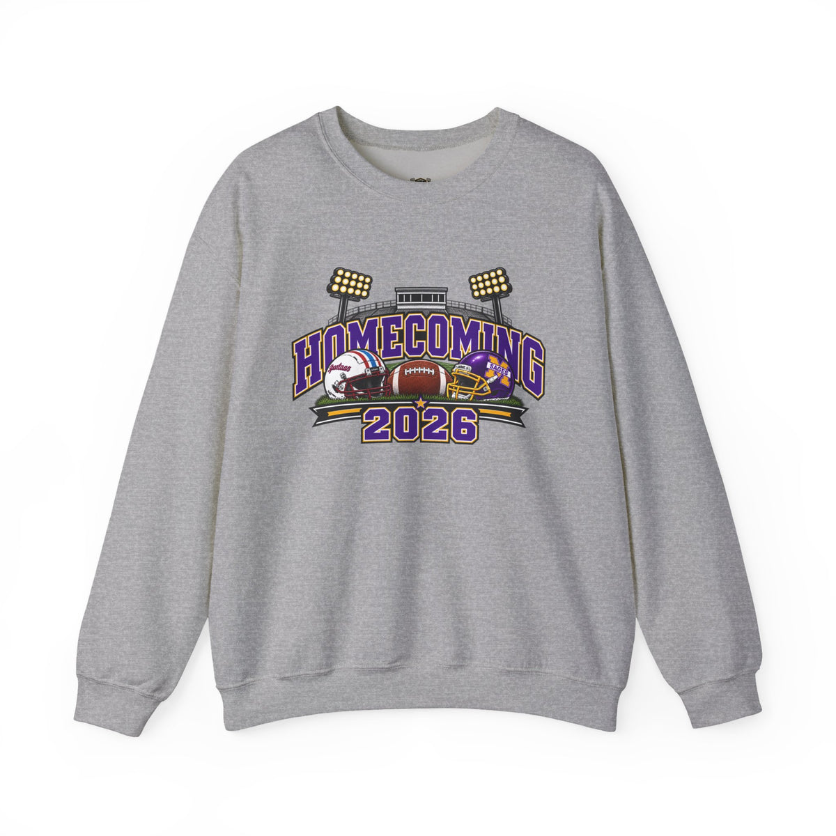 Homecoming 2026 Crewneck Sweatshirt — Football Stadium Design