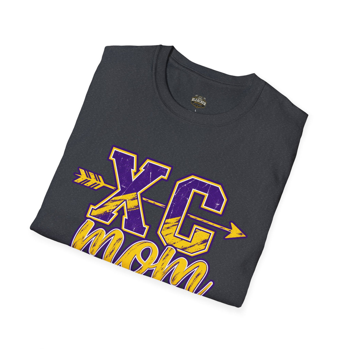XC Mom T‑Shirt – Cross Country Mom Graphic Tee (Arrow & Varsity Lettering)