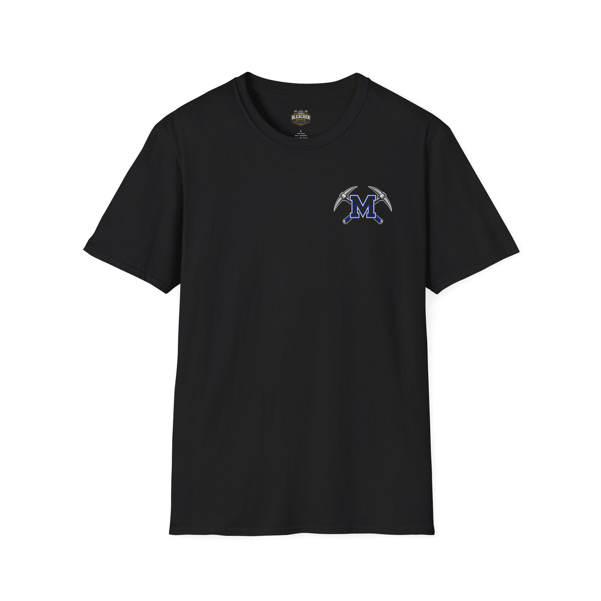 Miners Graphic T-Shirt - Miners Logo on Front, Mascot Design on Back