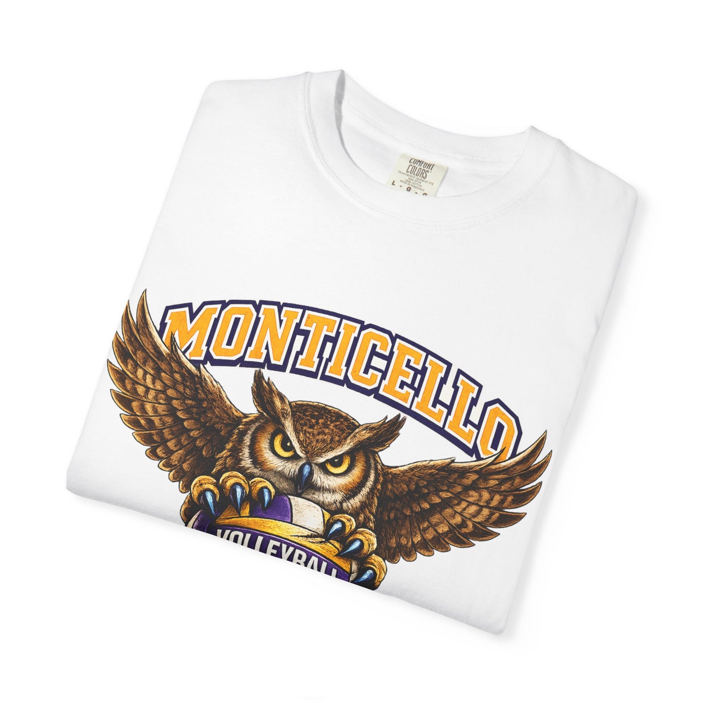 Monticello Sages Volleyball T-Shirt — Vintage Owl & Wings Team Tee
