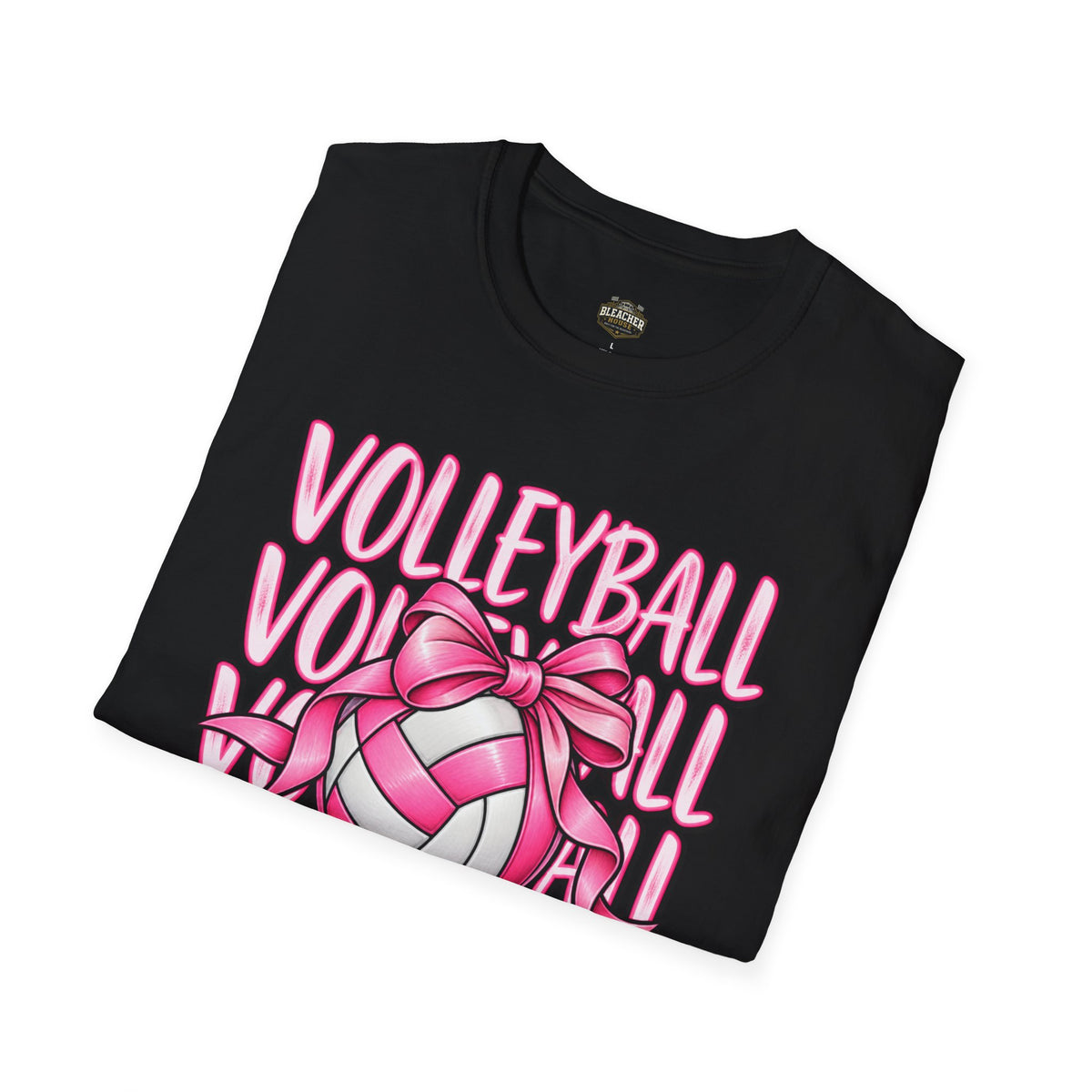Volleyball Pink Ribbon Tee — Cute Volleyball Graphic Shirt for Players & Fans