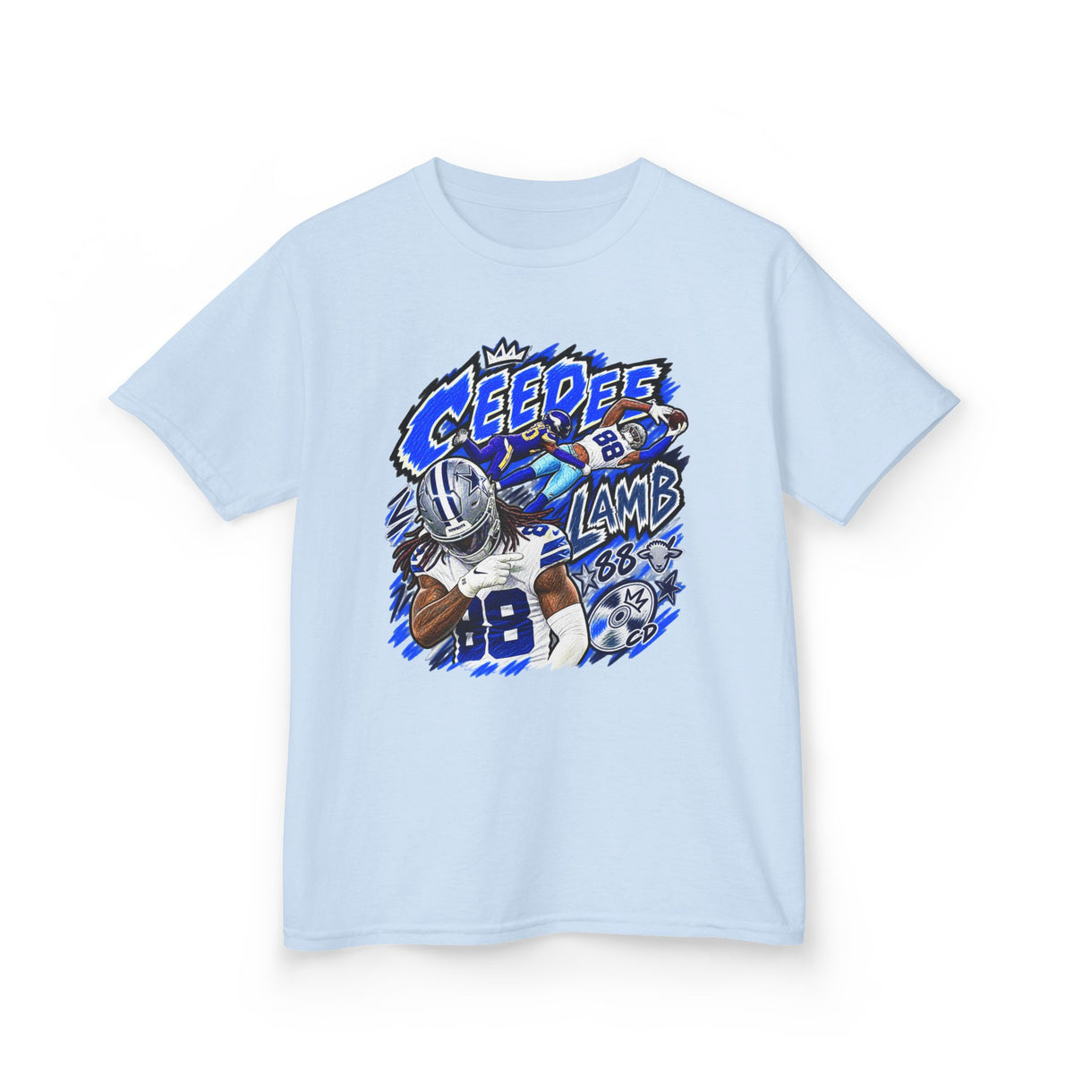 YOUTH CeeDee Lamb Graphic T-Shirt - Sunday Standouts Sketch Series