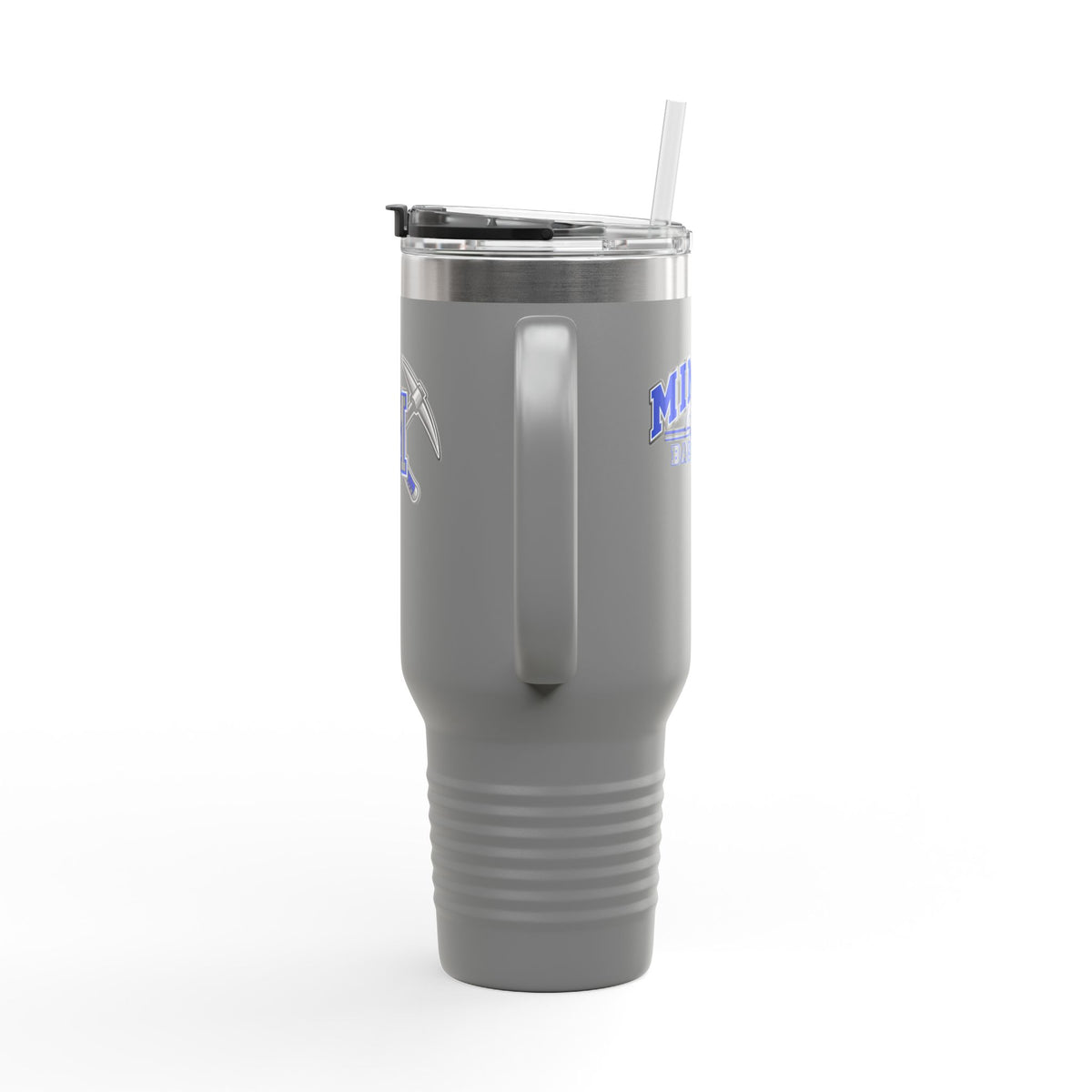 40oz Insulated Travel Mug — Block M and Miners Baseball Logos Stainless Steel Tumbler