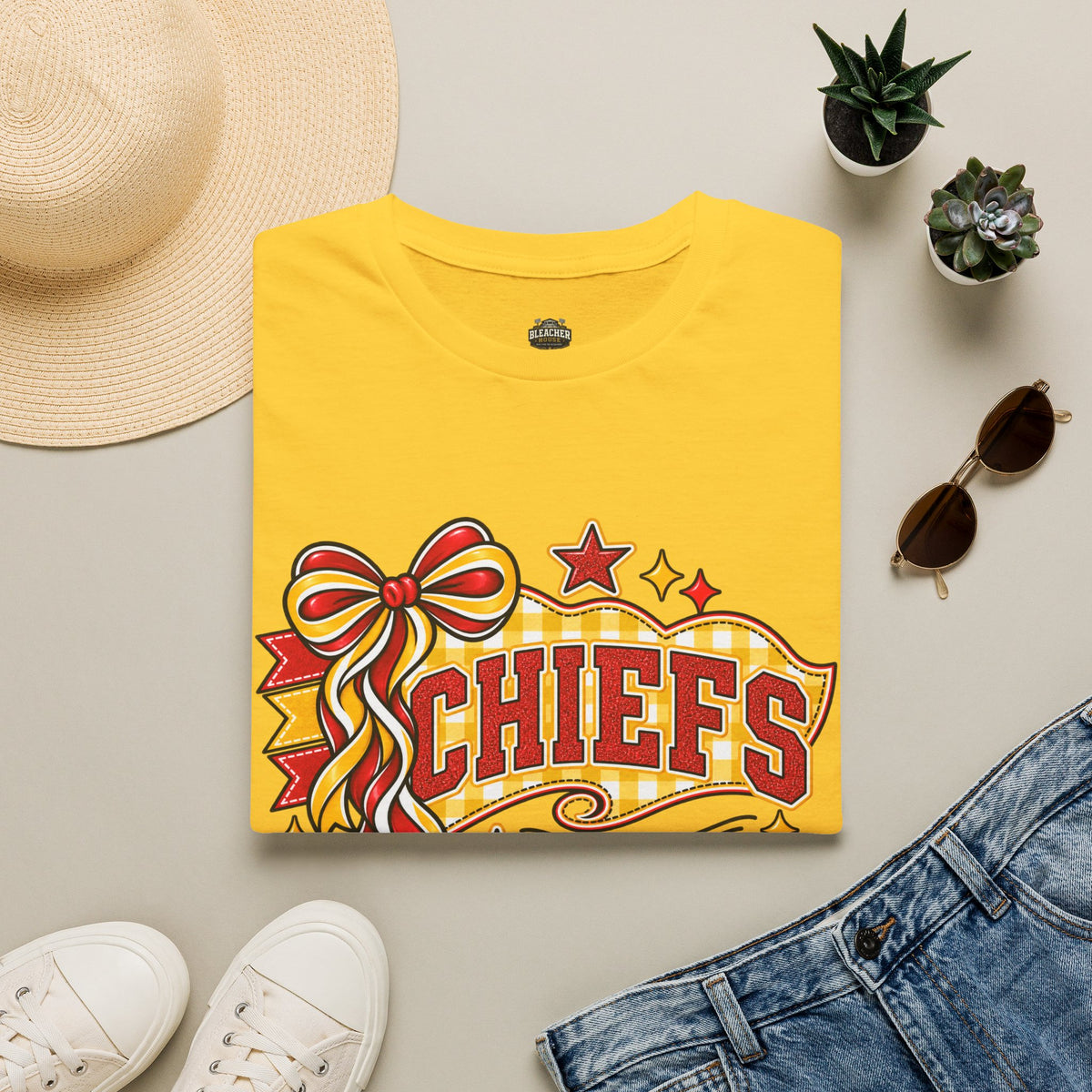 Chiefs Ribbon & Banner T-Shirt — Team Spirit Tee