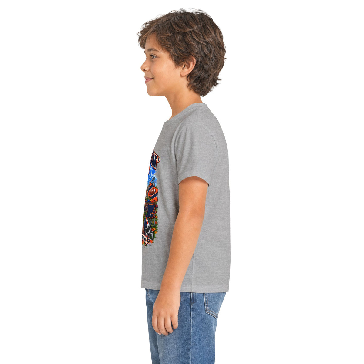 YOUTH Tailgatin' Town - ILLINOIS Edition - Cute Football Tailgate Graphic Tee for Kids