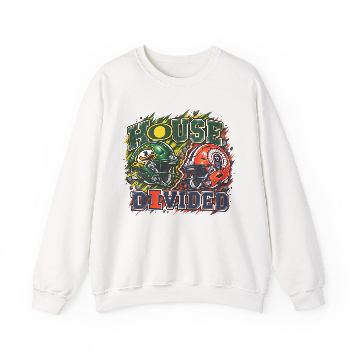 House Divided Graphic Crewneck Sweatshirt - Oregon vs. Illinois