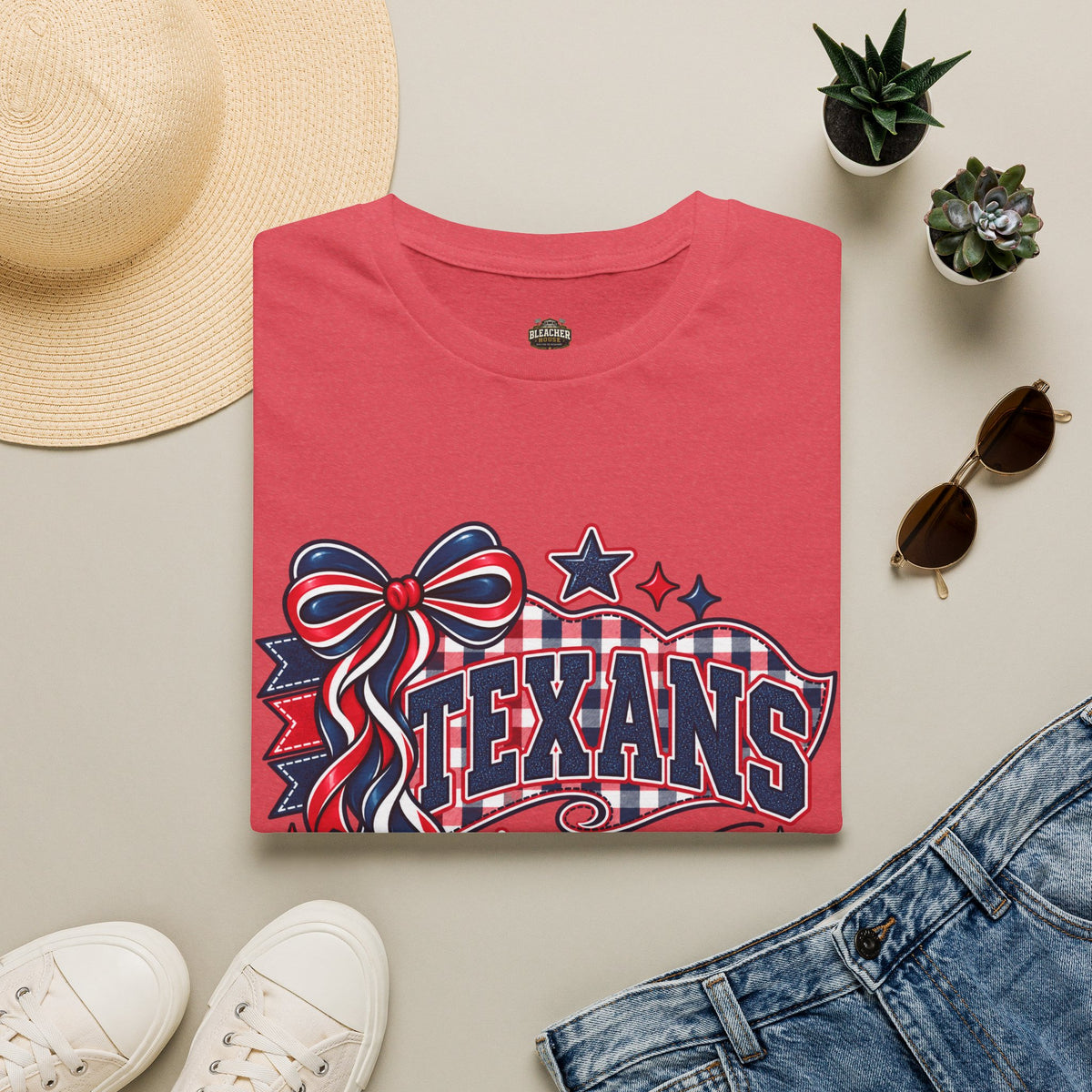 Texans Ribbon & Banner T-Shirt — Team Spirit Tee