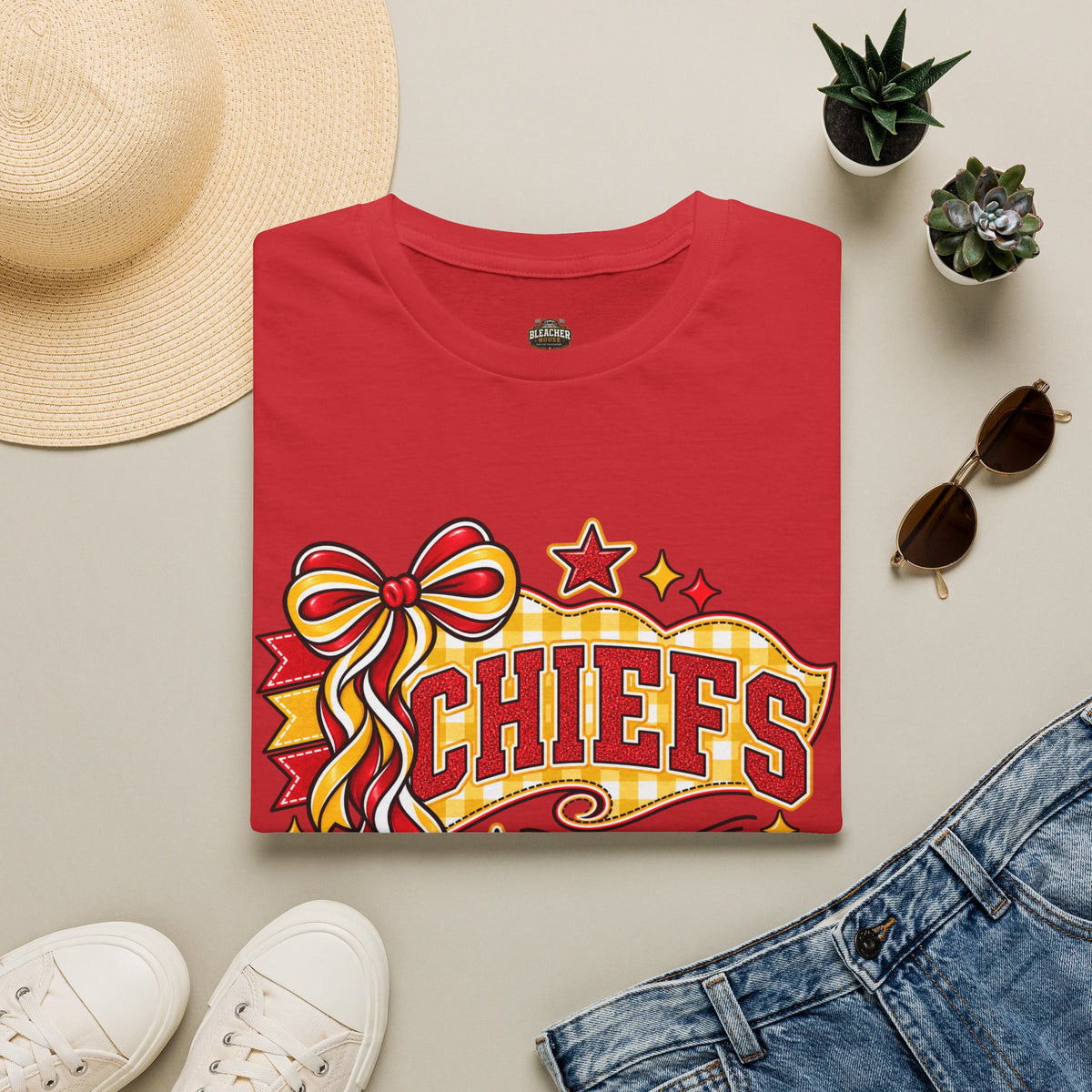 Chiefs Ribbon & Banner T-Shirt — Team Spirit Tee