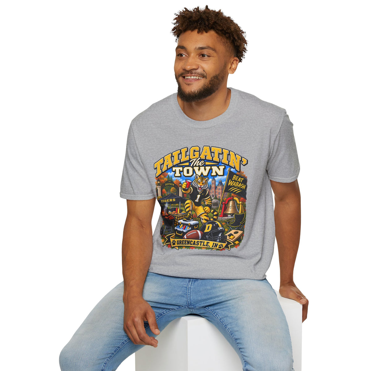 Tailgatin' the Town - DEPAUW EDITION - College Game Day Tailgate Tee