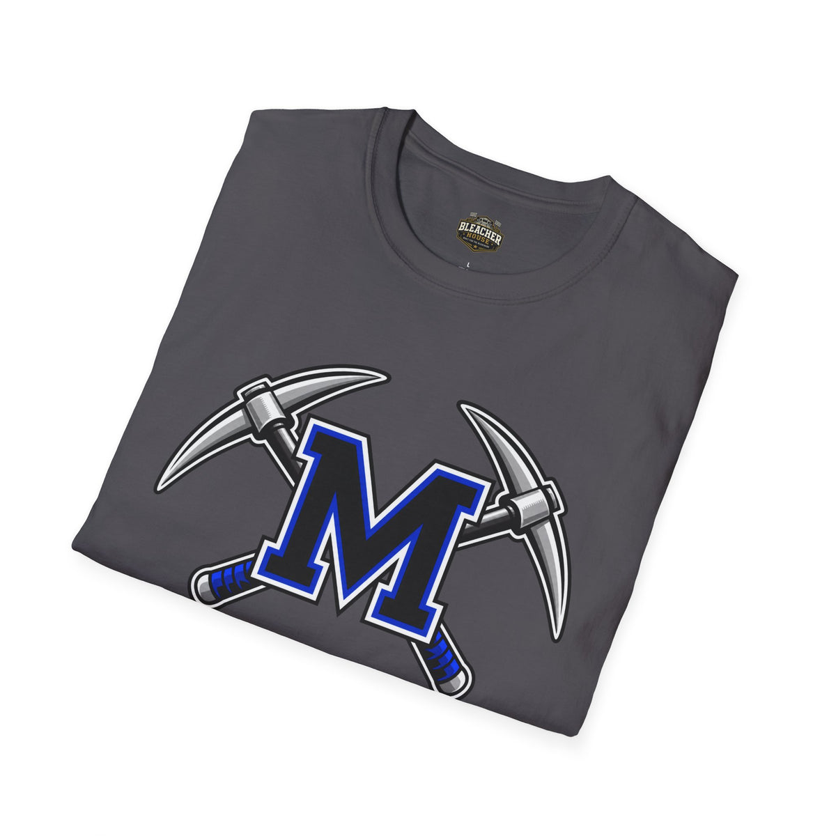 Miner M Logo T-Shirt — Crossed Pickaxes Unisex Softstyle Tee
