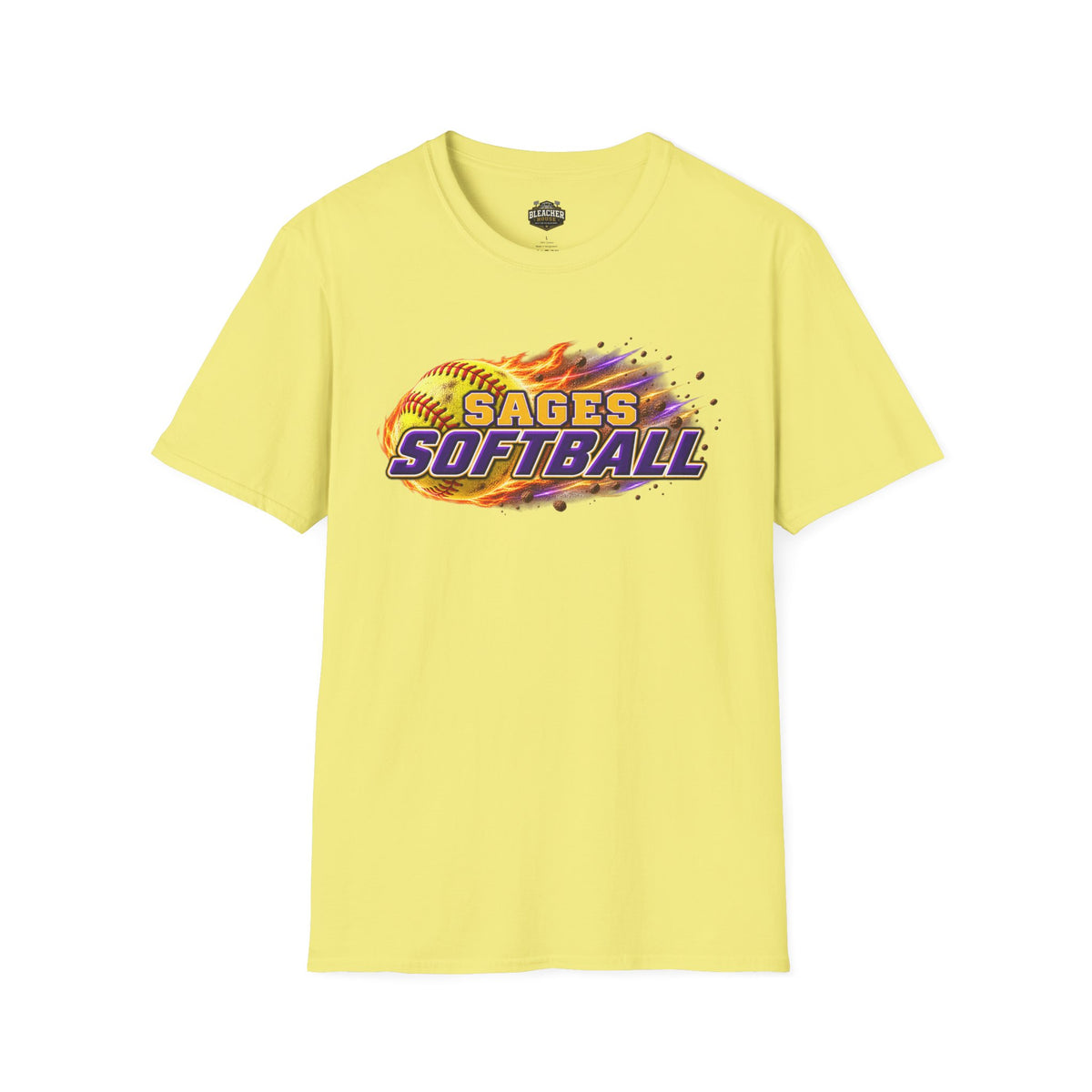 Sages Flaming Softball Graphic T‑Shirt