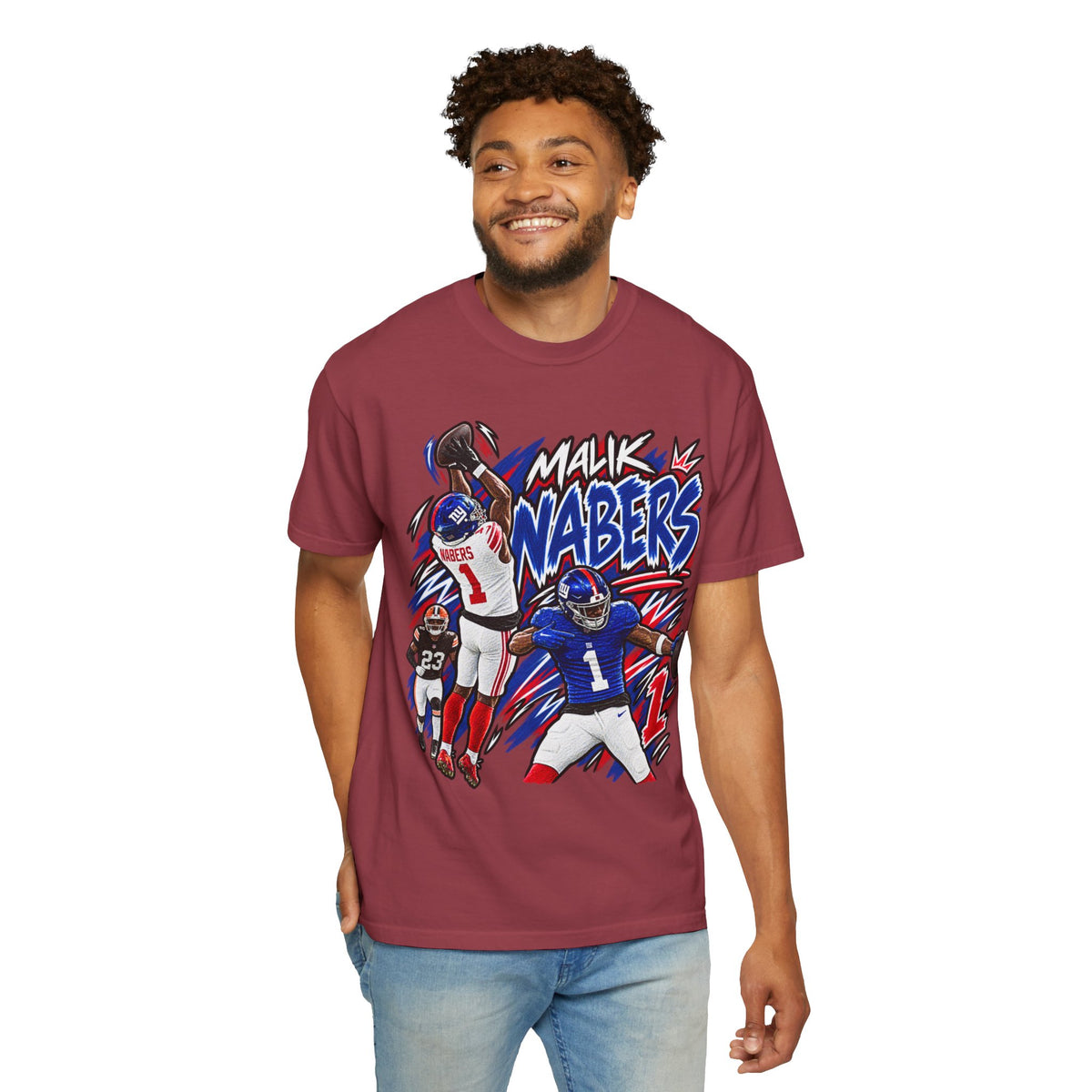 Malik Nabers Graphic T-Shirt - Sunday Standouts Sketch Series