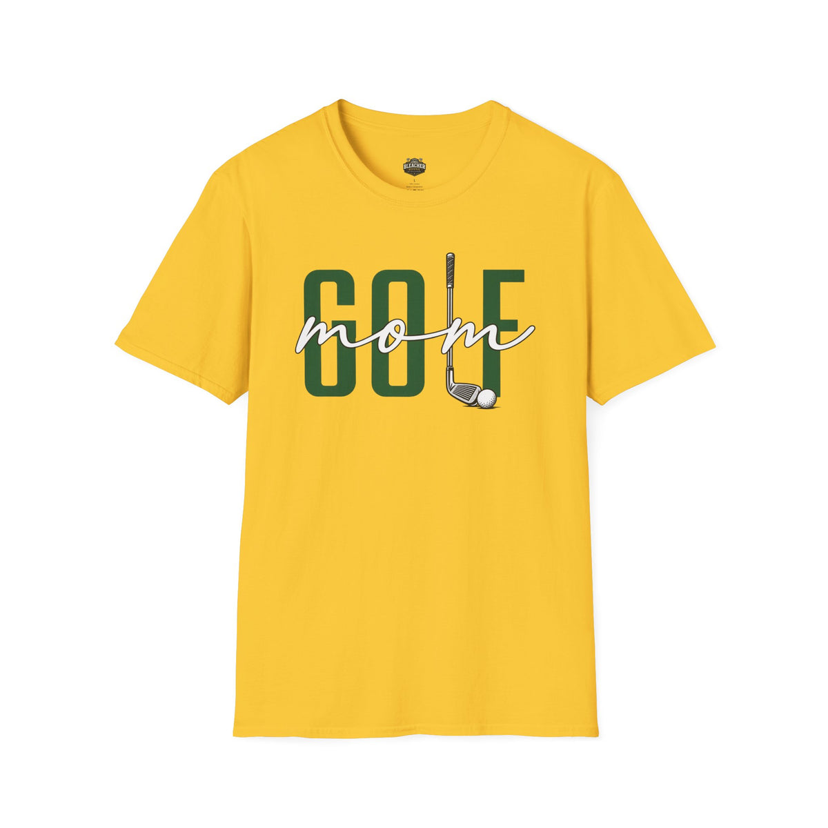 Golf Mom T-Shirt — ‘GOLF’ Script Logo with Club & Ball