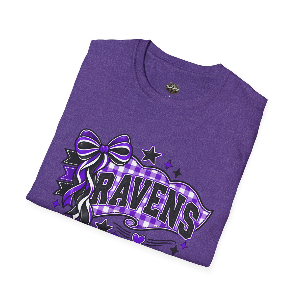 Ravens T-Shirt — Purple Ribbon & Stars Spirit Tee