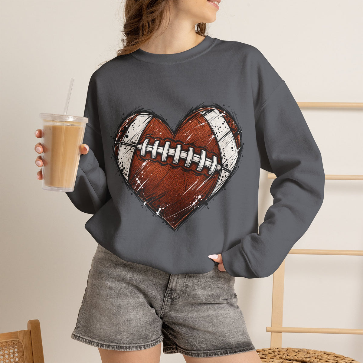 Unisex Heavy Blend™ Football Crewneck Sweatshirt
