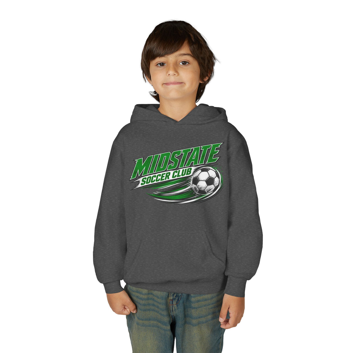 Youth Midstate Soccer Hoodie - MidState Soccer Club Graphic Hooded Sweatshirt