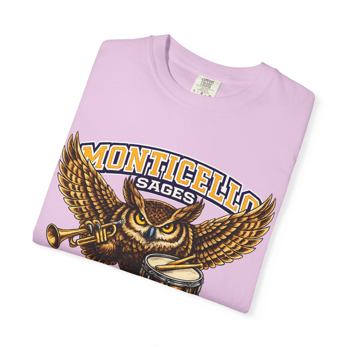 Monticello Sages Marching Band - Vintage Owl & Wings T-Shirt