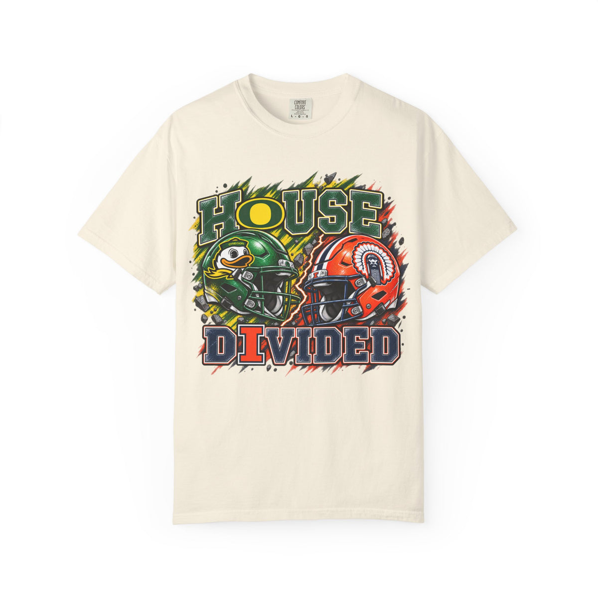 House Divided Football T-Shirt - Oregon vs. Illinois