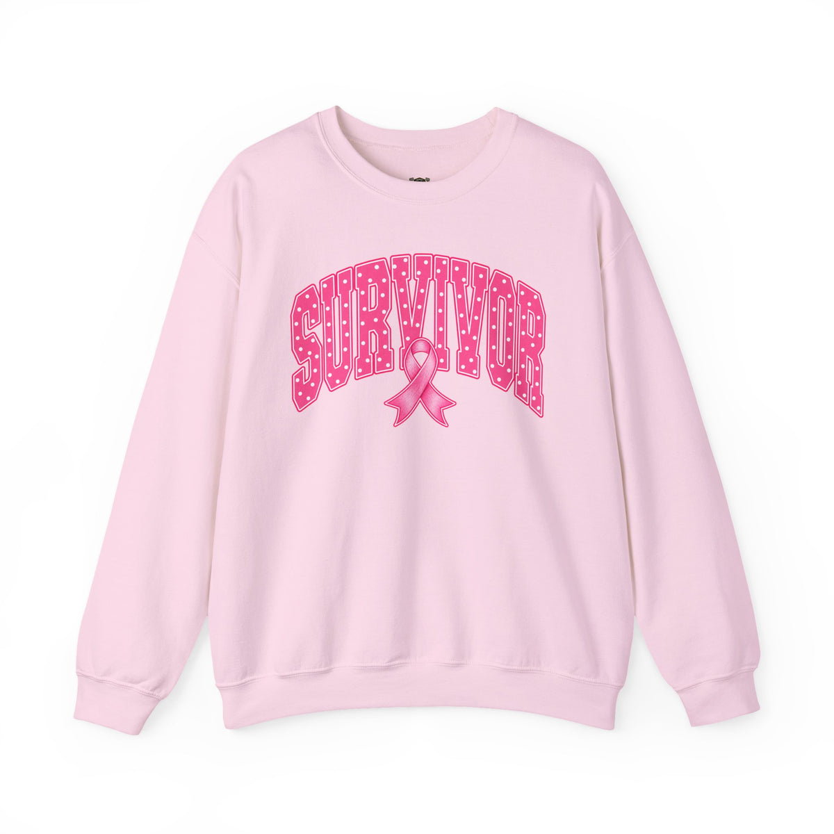 Survivor Pink Ribbon Sweatshirt - Breast Cancer Awareness Crewneck
