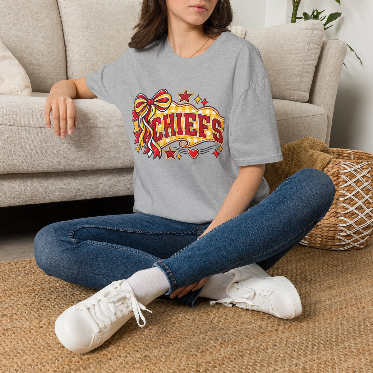 Chiefs Ribbon & Banner T-Shirt — Team Spirit Tee