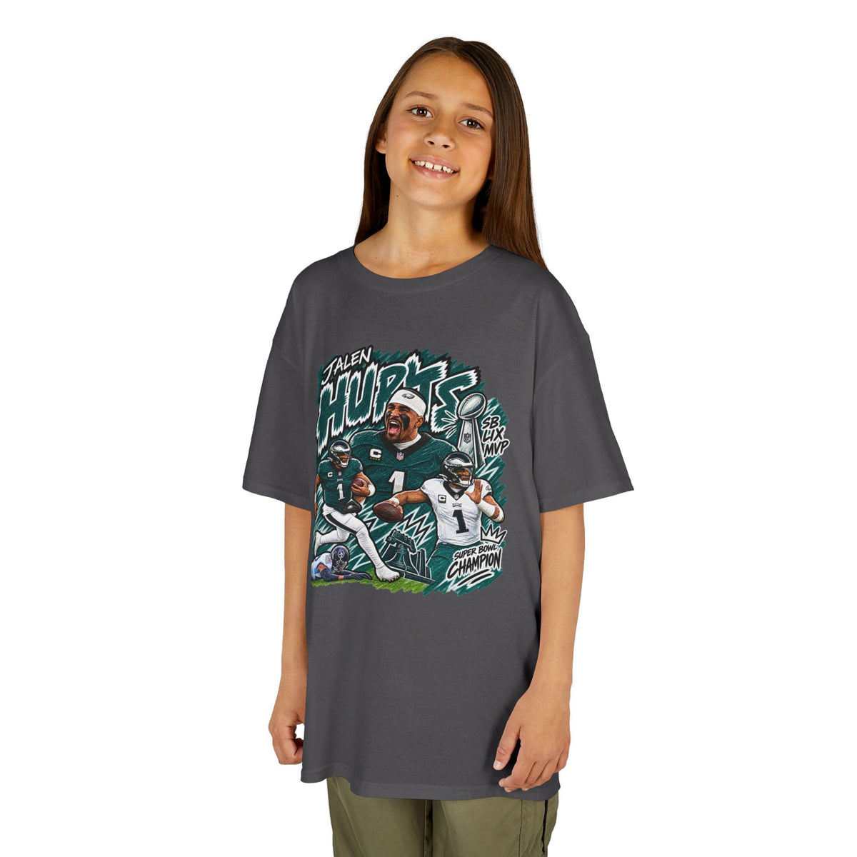 YOUTH Jalen Hurts Graphic T-Shirt - Sunday Standouts Sketch Series