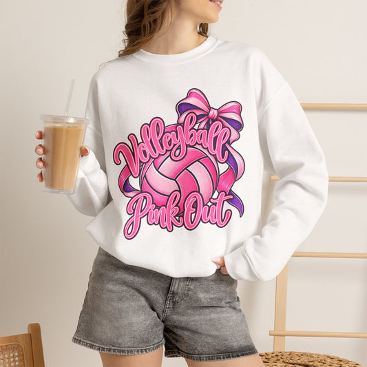 Volleyball Pink Out Crewneck Sweatshirt