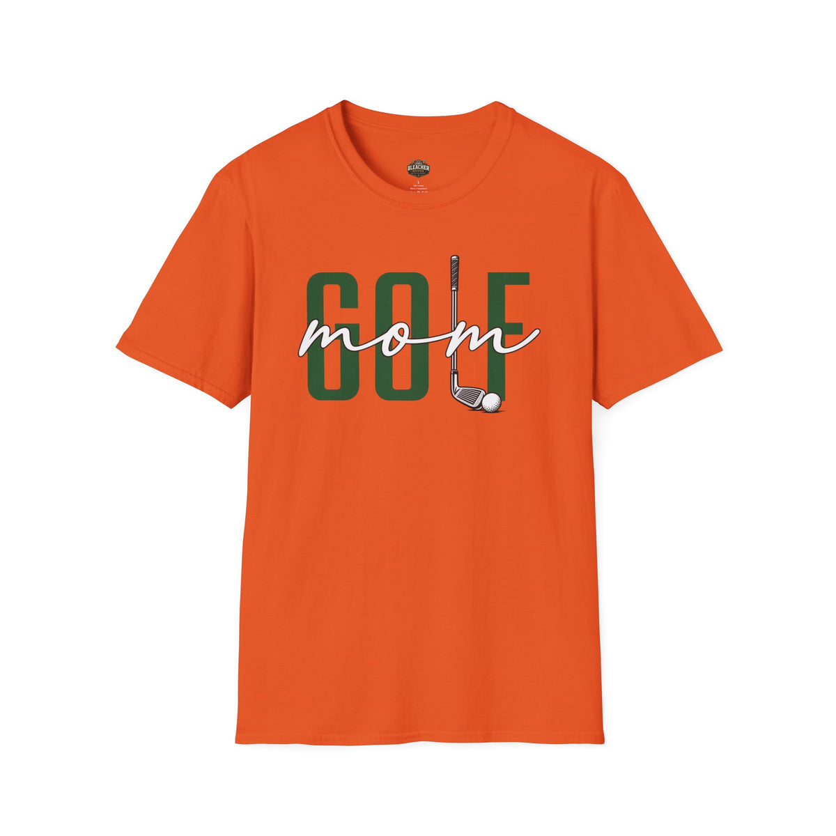 Golf Mom T-Shirt — ‘GOLF’ Script Logo with Club & Ball