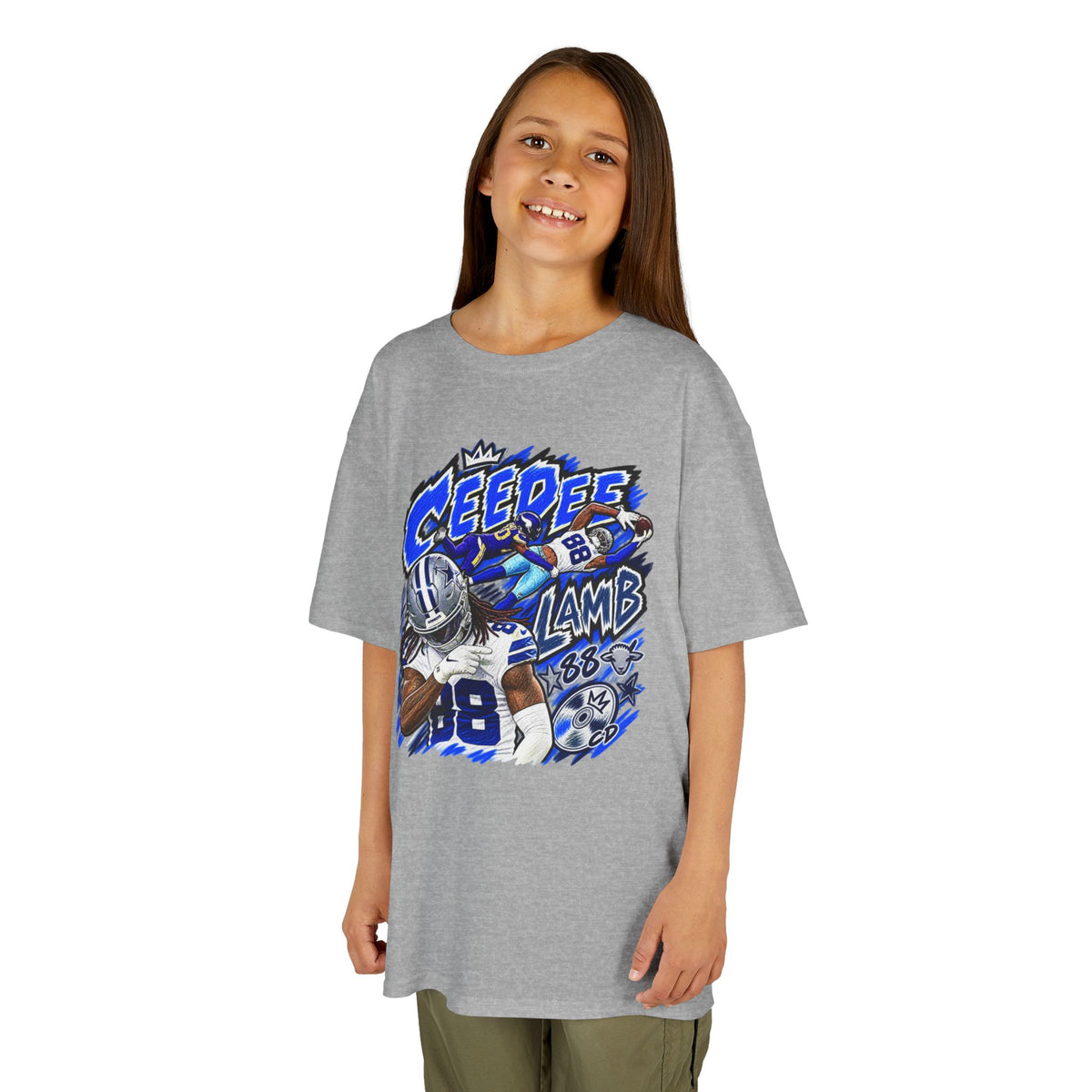 YOUTH CeeDee Lamb Graphic T-Shirt - Sunday Standouts Sketch Series