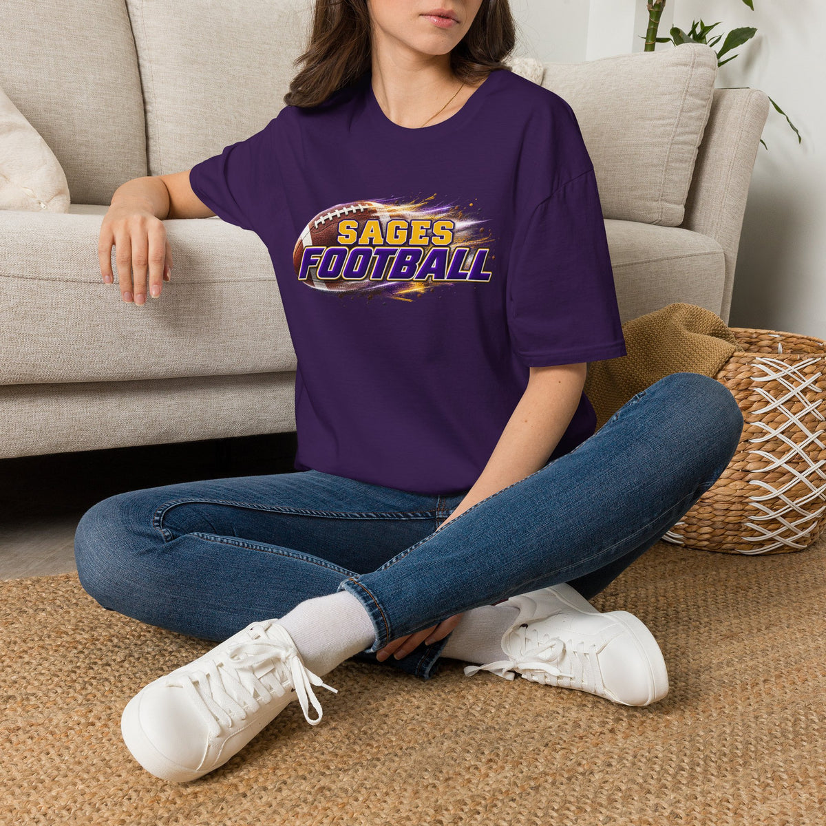 Sages Flaming Football T-Shirt