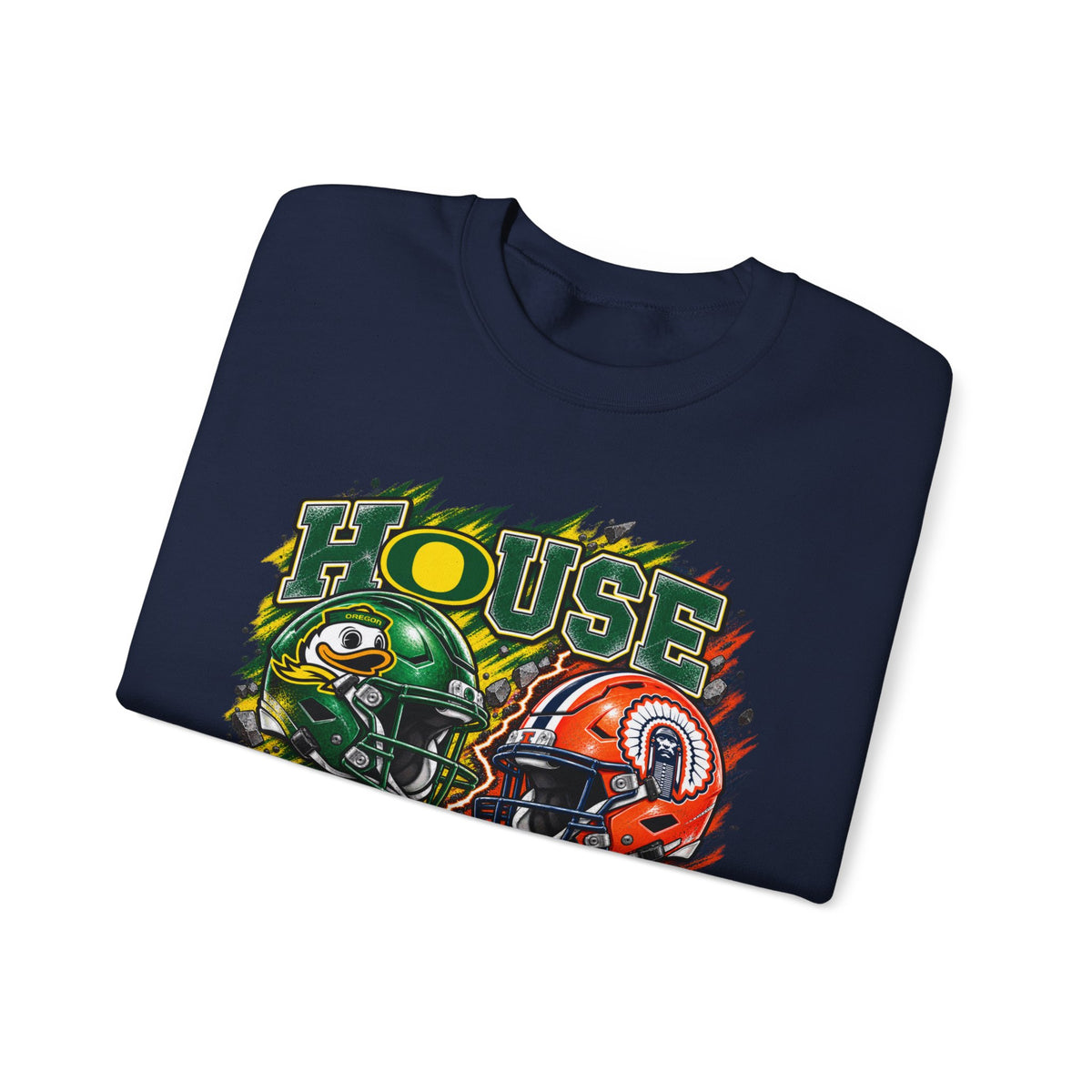 House Divided Graphic Crewneck Sweatshirt - Oregon vs. Illinois