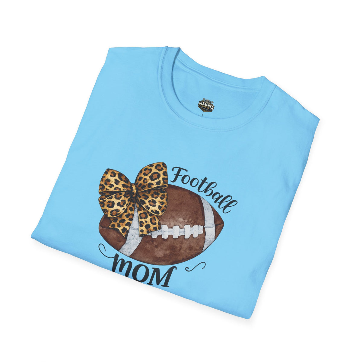 Football Mom T-Shirt — Leopard Bow Game Day Tee