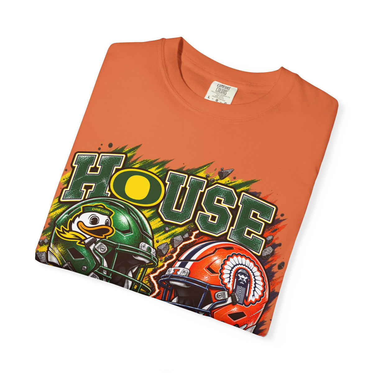 House Divided Football T-Shirt - Oregon vs. Illinois