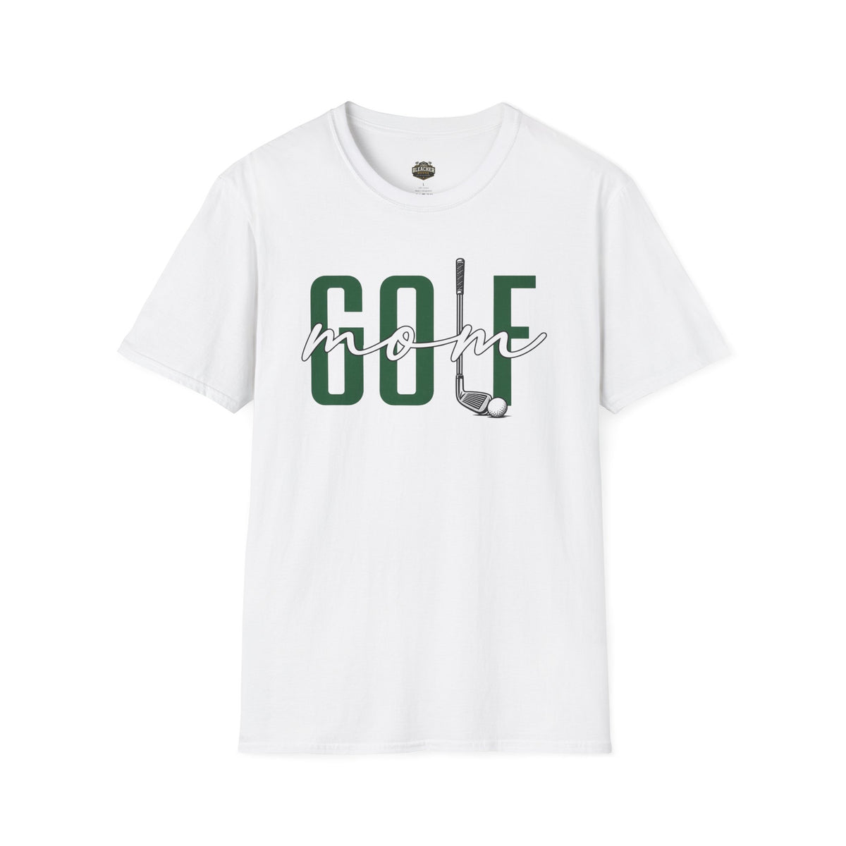 Golf Mom T-Shirt — ‘GOLF’ Script Logo with Club & Ball