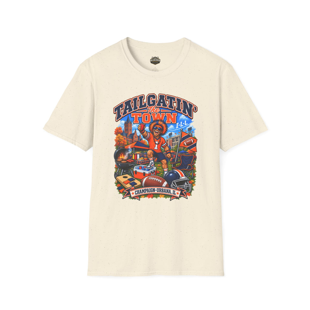 Tailgatin' the Town - ILLINOIS EDITION - College Game Day Tailgate Tee