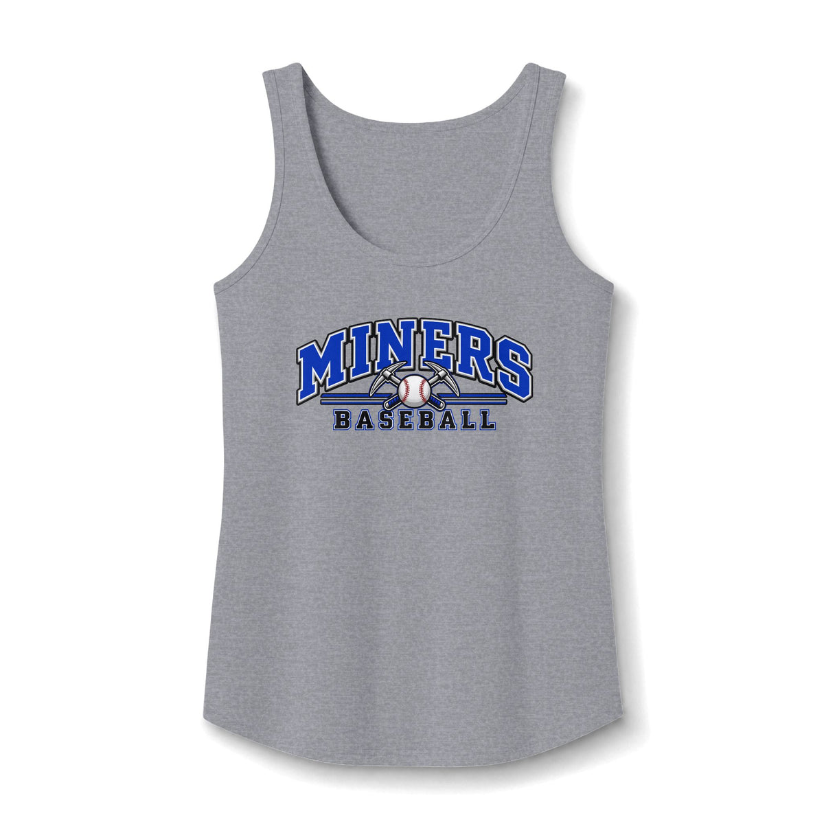 Miners Baseball Women's Tank Top — Team Baseball Graphic
