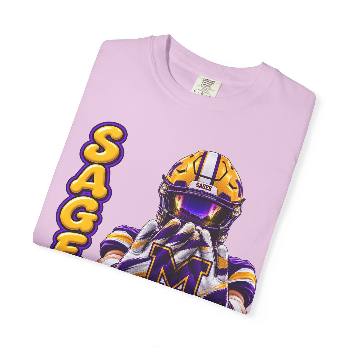 Monticello Sages Football Player Graphic T-Shirt