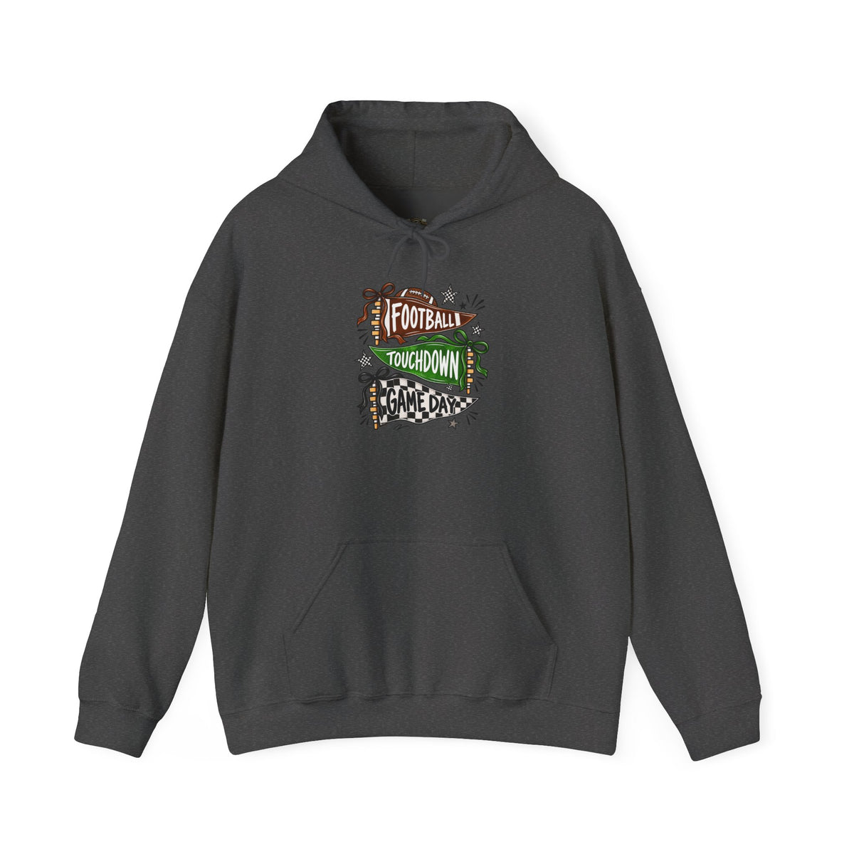 Football Touchdown Game Day Hoodie - Retro Grunge Sports Sweatshirt
