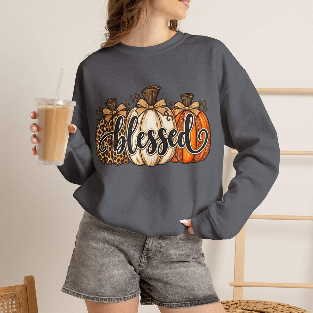 Blessed Pumpkin Sweatshirt — Fall Autumn Crewneck