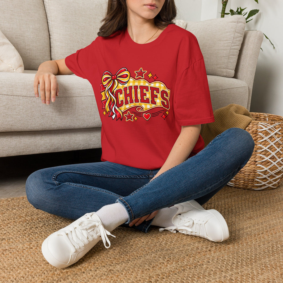 Chiefs Ribbon & Banner T-Shirt — Team Spirit Tee