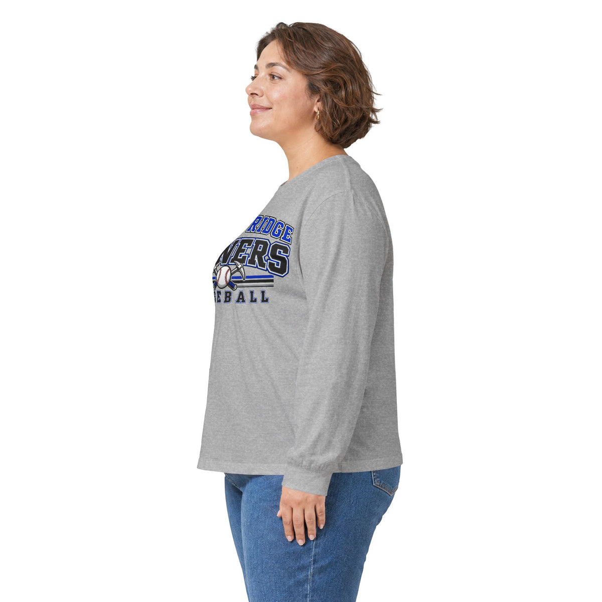 Blue Ridge Miners Baseball Long Sleeve Tee - Gildan Cotton Tee with Graphic Gameday Design