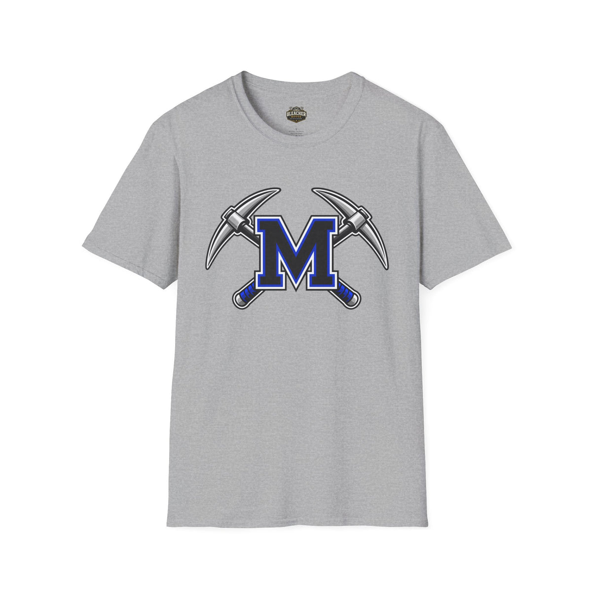 Miner M Logo T-Shirt — Crossed Pickaxes Unisex Softstyle Tee
