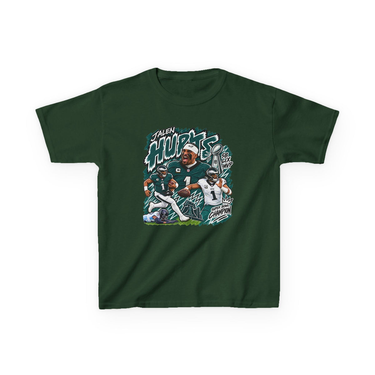 YOUTH Jalen Hurts Graphic T-Shirt - Sunday Standouts Sketch Series