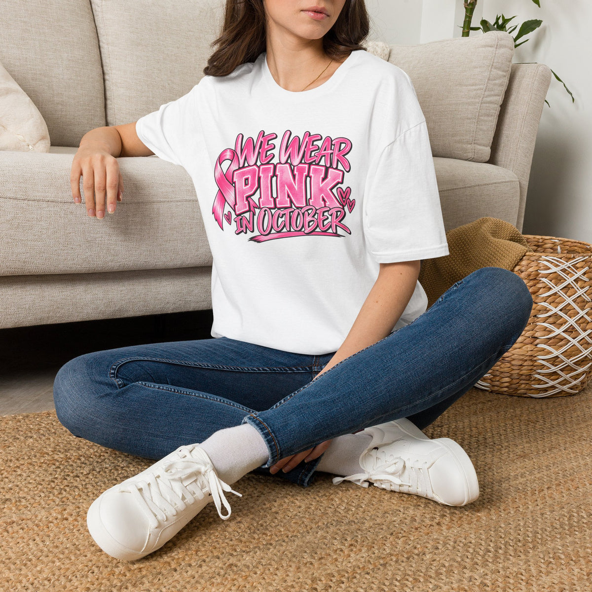 We Wear Pink in October T-Shirt — Breast Cancer Awareness Tee