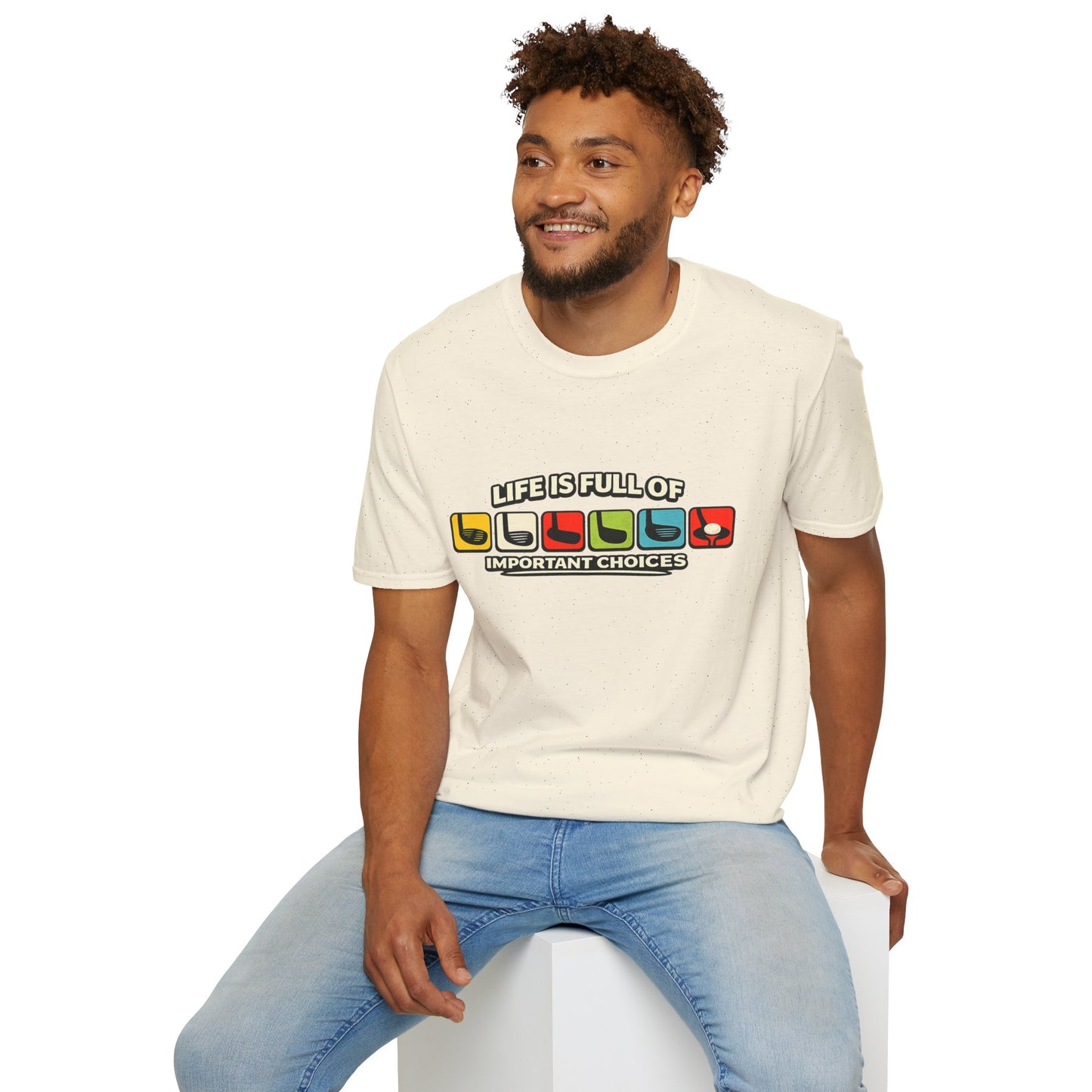 T‑Shirt — "Life Is Full Of Important Choices" Retro Game Controller Graphic