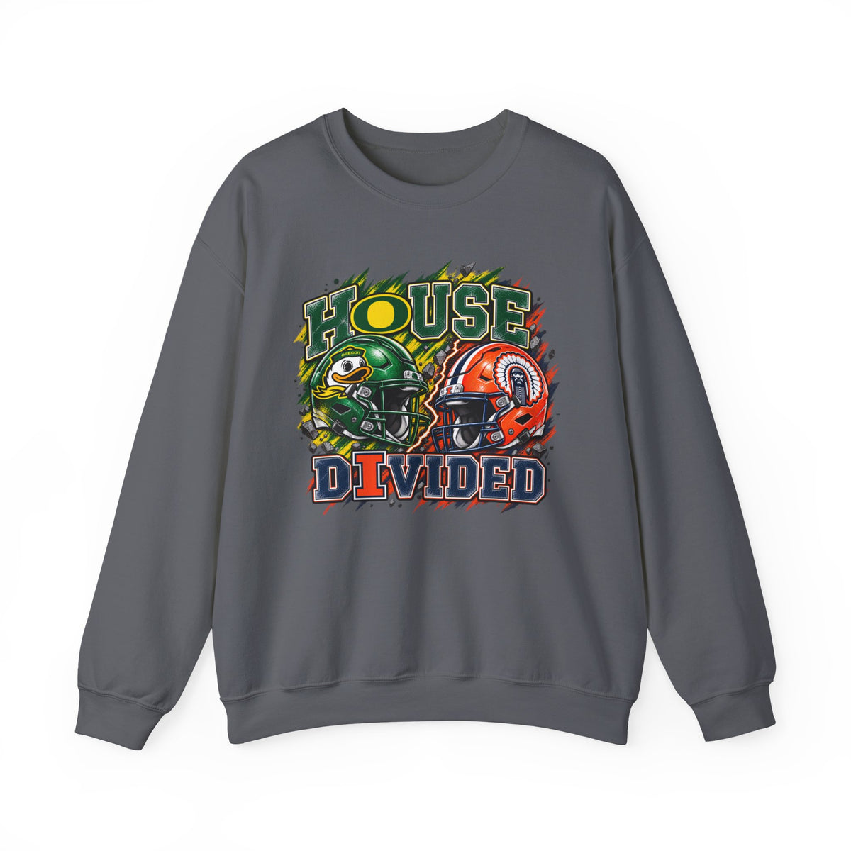 House Divided Graphic Crewneck Sweatshirt - Oregon vs. Illinois